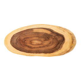 Bandeja Oval Apresentação Madeira 508x203x19mm (1 Ud)