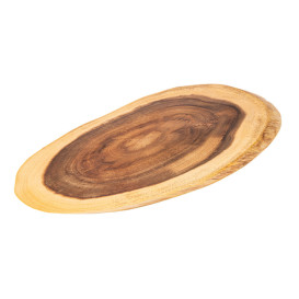 Bandeja Oval Apresentação Madeira 508x203x19mm (1 Ud)