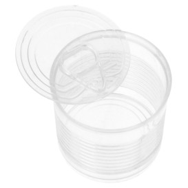 Lata de conserva Plastico Trans. 60ml Ø5,1x4,8cm (25 Uds)