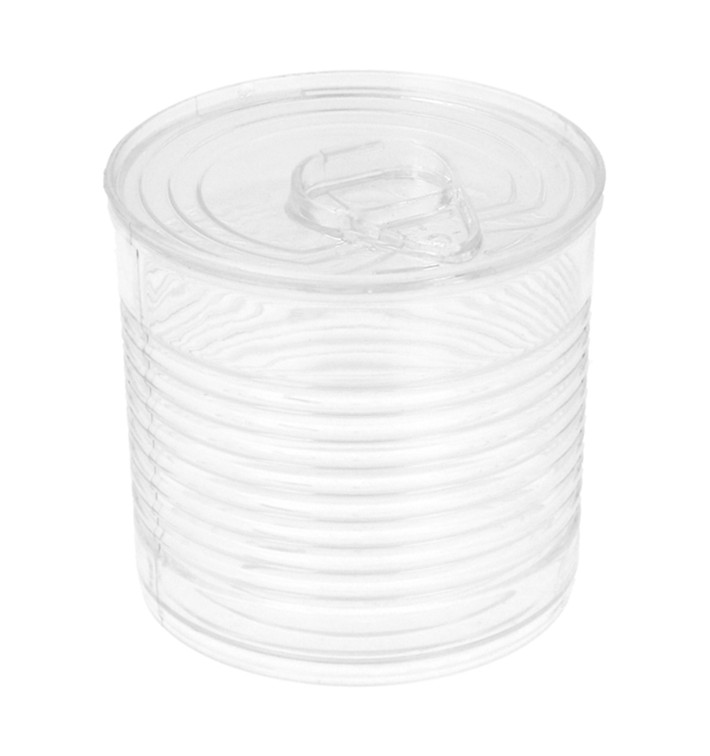 Lata de conserva Plastico Trans. 110ml Ø6x5,7cm (25 Uds) Lata de conserva Plastico Trans. 110ml Ø6x5,7cm (25 Uds)