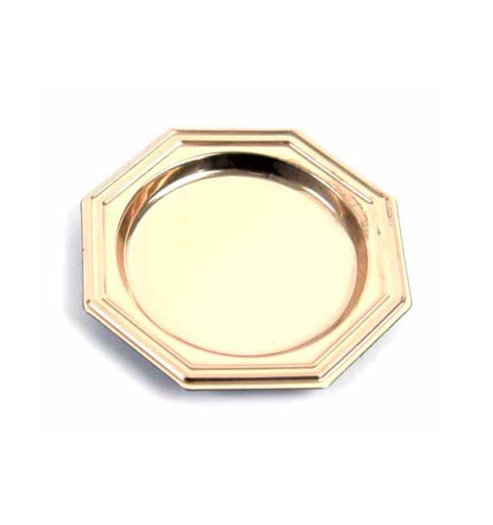 Prato Plastico Octg. Degustação Ouro 8cm Prato Plastico Octg. Degustação Ouro 8cm
