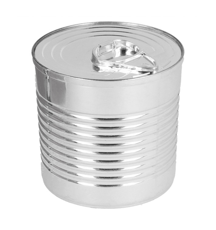 Lata de conserva Plastico Prata 220ml Ø7,4x7,3cm (20 Uds) Lata de conserva Plastico Prata 220ml Ø7,4x7,3cm (20 Uds)