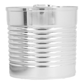 Lata de conserva Plastico Prata 220ml Ø7,4x7,3cm (20 Uds)