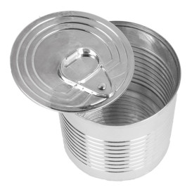 Lata de conserva Plastico Prata 220ml Ø7,4x7,3cm (20 Uds)