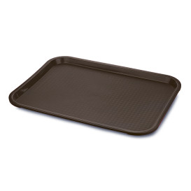 Bandeja Plastico Rigido Marrom 27,5x35.5cm (1 Uds)