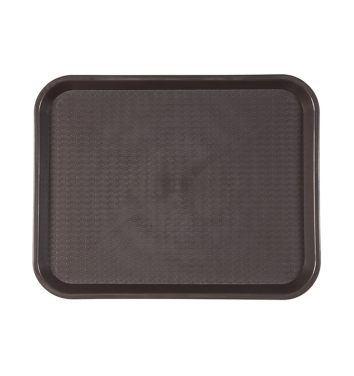 Bandeja Plastico Rigido Marrom 35,5x45,3cm (12 Uds) Bandeja Plastico Rigido Marrom 35,5x45,3cm (12 Uds)