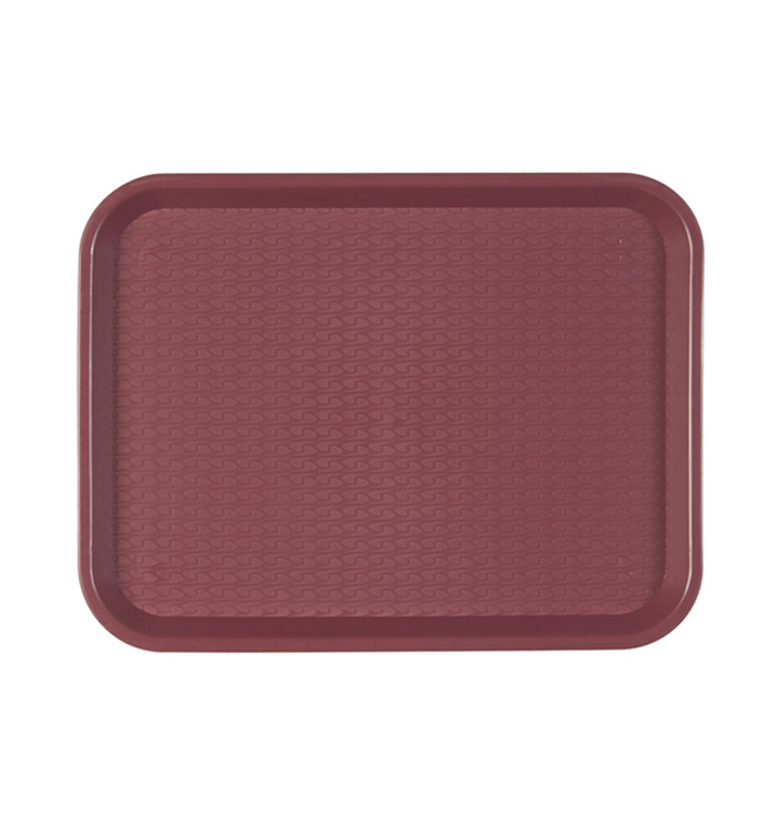 Bandeja Plastico Rigido Bordeaux 35,5x45,3cm (1 Uds)