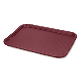 Bandeja Plastico Rigido Bordeaux 35,5x45,3cm (1 Uds)