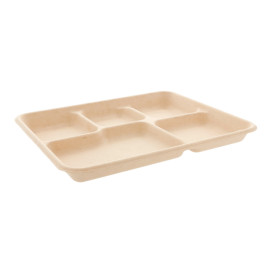 Bandeja Bio da cana-de-açúcar 5C 265x215x20mm (50 Uds)