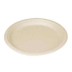 Prato Bio da cana-de-açúcar Natural Ø300mm (200 Uds)