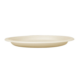 Prato Bio da cana-de-açúcar Natural Ø300mm (200 Uds)