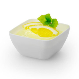 Tigela Degustação de Plástico Branco 5x5x3cm 75ml (20 Uds)