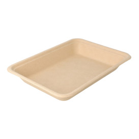 Bandeja da cana-de-açúcar Natural 196x147x27mm (50 Uds)