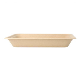 Bandeja da cana-de-açúcar Natural 196x147x27mm (50 Uds)