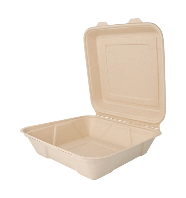 Embalagem Cana-de-açúcar 225x225x75mm (50 Uds) Embalagem Cana-de-açúcar 225x225x75mm (50 Uds)