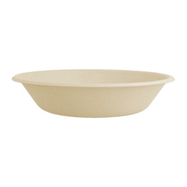Prato Fundo da cana-de-açúcar Natural Ø160mm (1000 Uds)