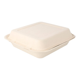 Embalagem Cana-de-açúcar Natural 20x20x7,5cm (50 Uds)