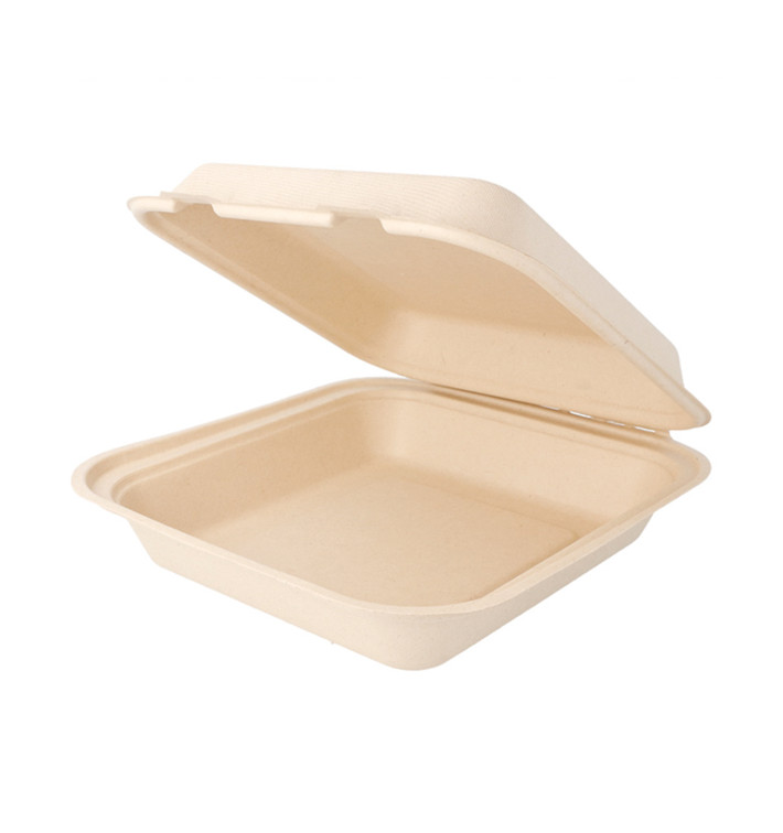 Embalagem Cana-de-açúcar Natural 20x20x7,5cm (250 Uds) Embalagem Cana-de-açúcar Natural 20x20x7,5cm (250 Uds)