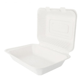 Embalagem Cana-de-açúcar Branco 225x165x64mm (200 Uds)