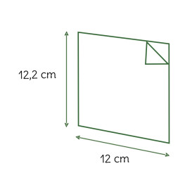 Saqueta Antigordura Aberta 2L Branco 12x12,2cm (100 Uds)