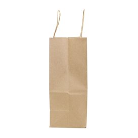 Sacos de Papel Kraft de Alça plana 80g/m² 22+10x28cm (250 Uds)
