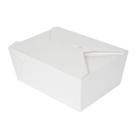 Caixa Cartão TakeAway Branco 19,7x14x9cm 2880ml (50 Uds)