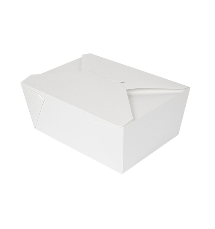 Caixa Cartão TakeAway Branco 19,7x14x9cm 2880ml (50 Uds)