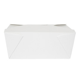 Caixa Cartão TakeAway Branco 19,7x14x9cm 2880ml (50 Uds)