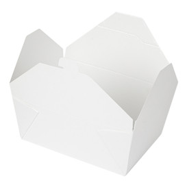 Caixa Cartão TakeAway Branco 19,7x14x9cm 2880ml (50 Uds)