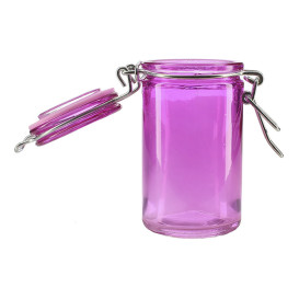 Jarra de Vidro Hermético Lilás 70ml Ø4,5x8cm (8 Uds)