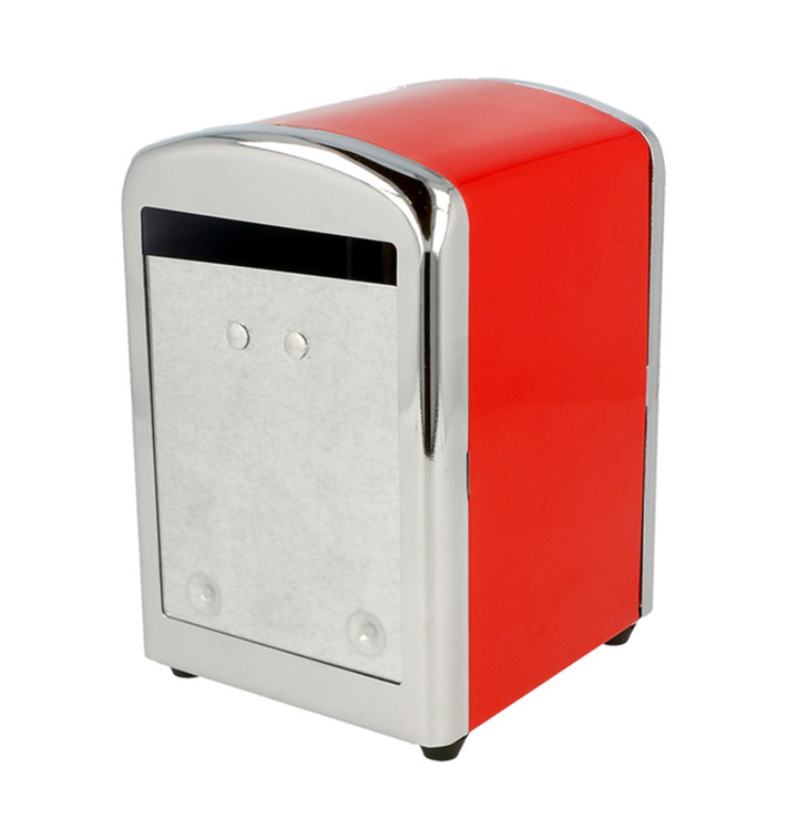 Dispensador Guardanapos Inox. Vermelho Miniservis (1 Ud) Dispensador Guardanapos Inox. Vermelho Miniservis (1 Ud)