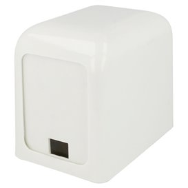Dispensador Guardanapos Plastico Branco Miniservis 17x17 (12 Uds)