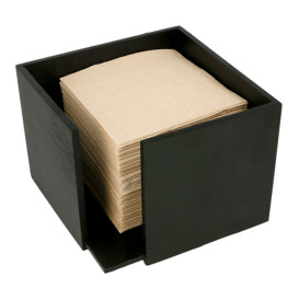 Porta-Guardanapos Cocktail Preto 13,5x13,5x10cm (12 Uds)