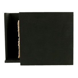 Porta-Guardanapos Cocktail Preto 13,5x13,5x10cm (12 Uds)