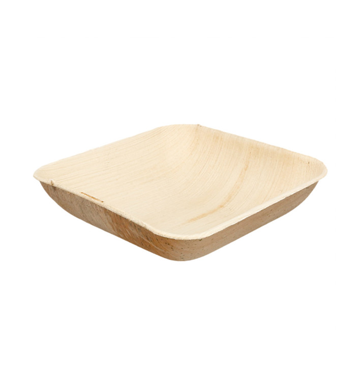 Tigela de folha de palmeira 15x15x4cm (25 Uds) Tigela de folha de palmeira 15x15x4cm (25 Uds)