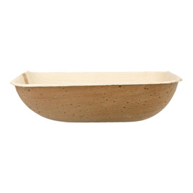 Tigela de folha de palmeira 15x15x4cm (25 Uds)