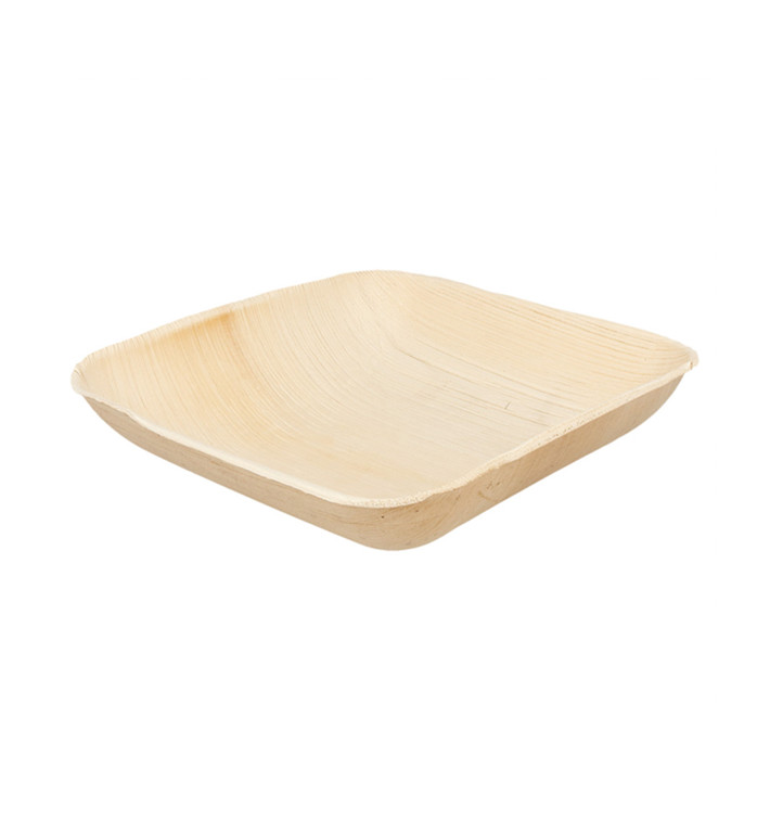 Tigela de folha de palmeira 20x20x4cm (25 Uds) Tigela de folha de palmeira 20x20x4cm (25 Uds)