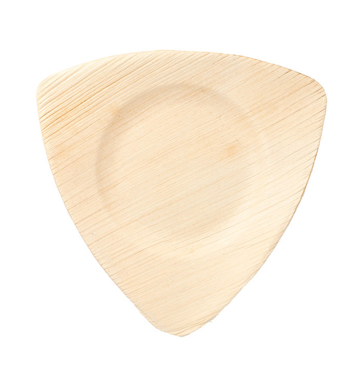 Prato de folha de palmeira Triangular 15x13x1cm (200 Uds) Prato de folha de palmeira Triangular 15x13x1cm (200 Uds)