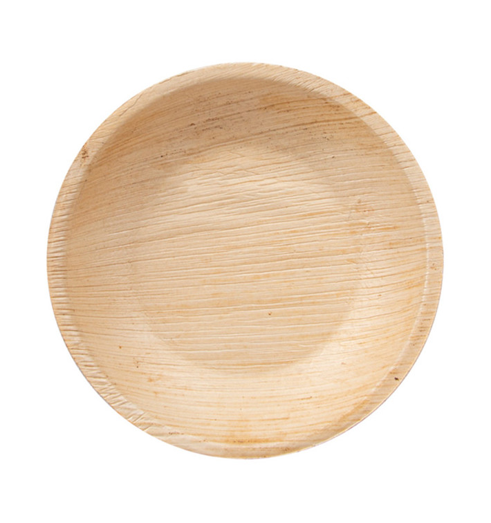 Prato de folha de palmeira Ø12,5x2cm (25 Uds) Prato de folha de palmeira Ø12,5x2cm (25 Uds)
