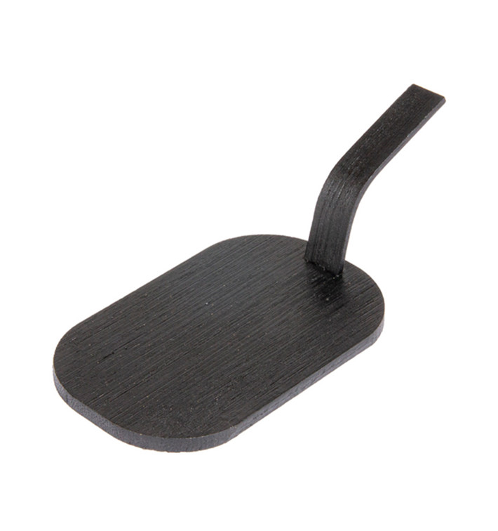 Mini Pá Bambu Preta Tapas 8x5 cm (100 Uds) Mini Pá Bambu Preta Tapas 8x5 cm (100 Uds)
