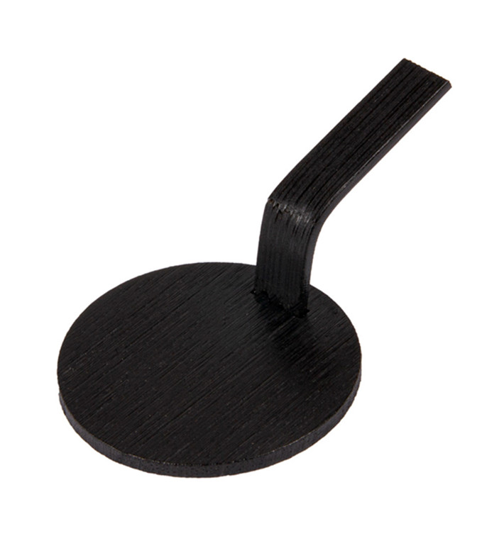 Mini Pá Bambu Preta Tapas Ø5 cm (400 Uds) Mini Pá Bambu Preta Tapas Ø5 cm (400 Uds)