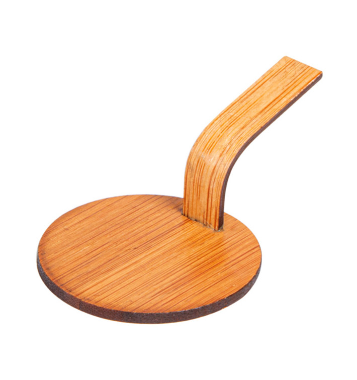 Mini Pá Bambu Natural Tapas Ø5 cm (400 Uds) Mini Pá Bambu Natural Tapas Ø5 cm (400 Uds)