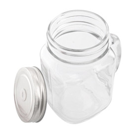 Caneja de Cristal com Tampa e Palinha 450 ml (1 Ud)