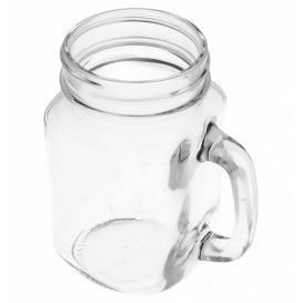 Caneja de Cristal com Tampa e Palinha 450 ml (1 Ud)