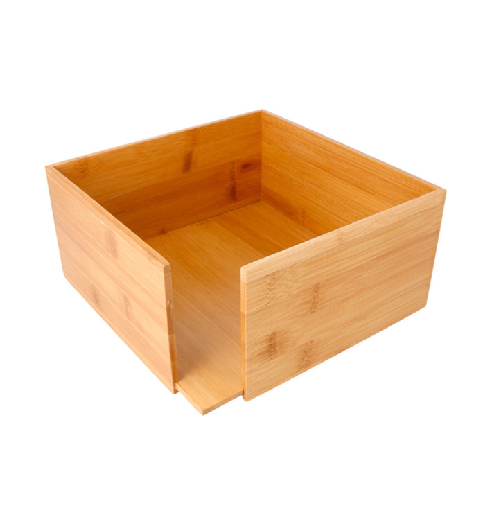 Porta-Guardanapos de Bambu 21x21x10cm (1 Ud) Porta-Guardanapos de Bambu 21x21x10cm (1 Ud)