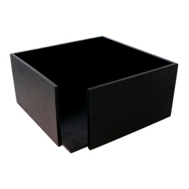 Porta-Guardanapos de Bambu Preto 21x21x10cm (12 Uds)