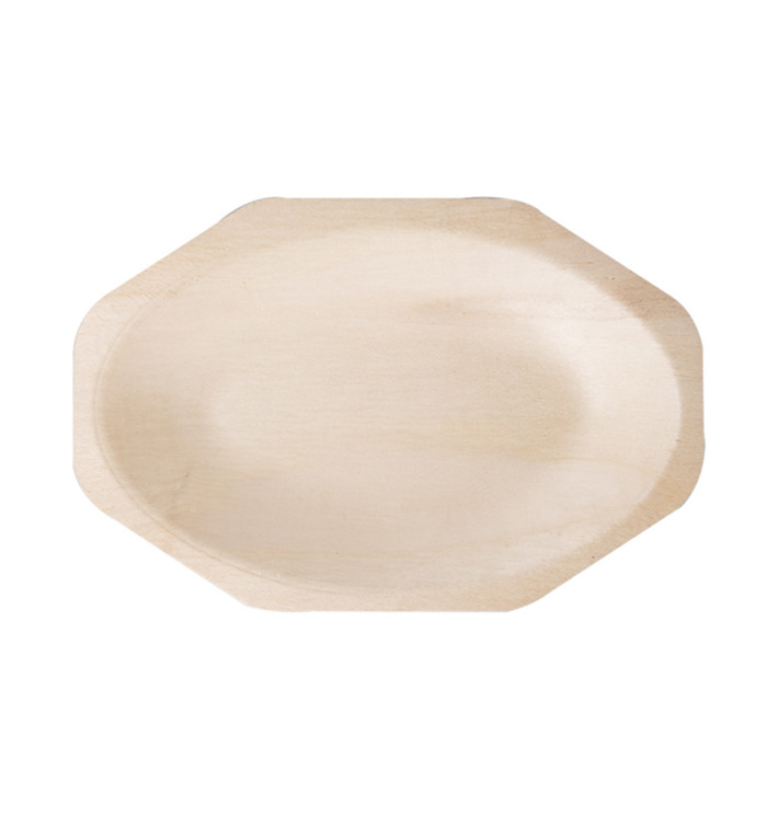 Bandeja de Madeira Octogonal 20x13x2,5 cm (50 Uds) Bandeja de Madeira Octogonal 20x13x2,5 cm (50 Uds)