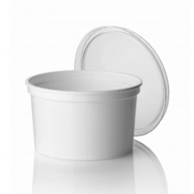 Embalagem Plastico Redondo Branco 500ml  Ø11,5cm (500 Uds)