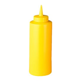 Frascos para Molhos Plastico Amarelo 360ml (6 Uds)
