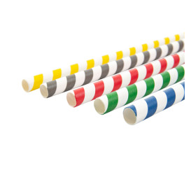 Palhinha Direita Papel Sortido Granizado Ø10mm 21cm (50 Uds)